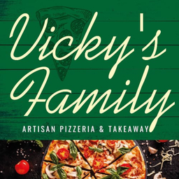 Vicky's Family Takeaway  logo.
